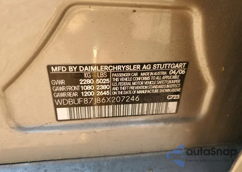 2006 Mercedes-Benz E 350 4Matic из США, поврежденный, VIN WDBUF87J86X207246